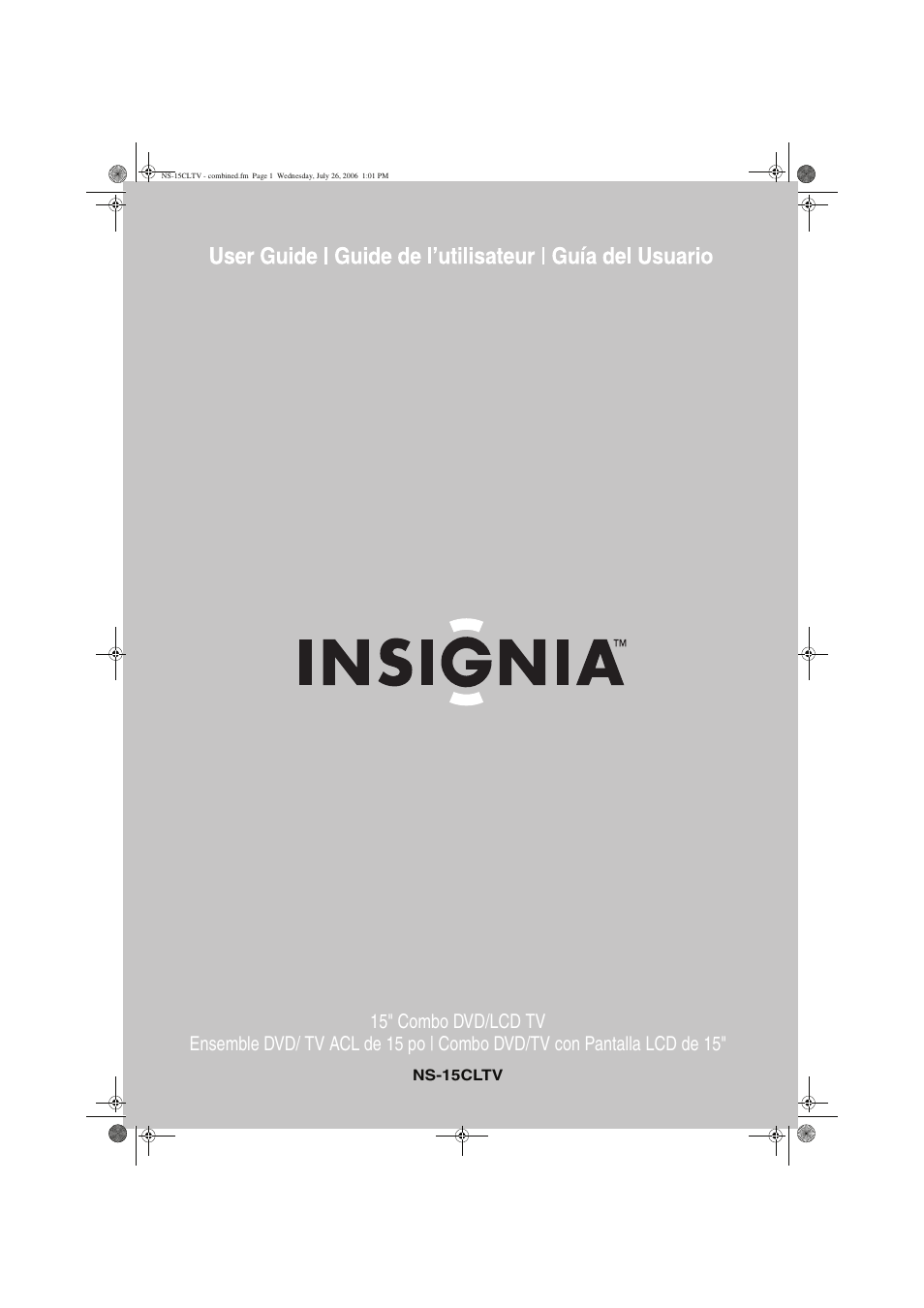 Insignia NS-15cltv User Manual | 69 pages