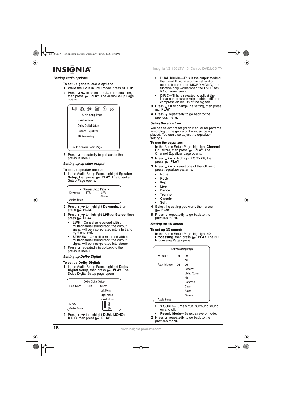 Insignia NS-15cltv User Manual | Page 17 / 69