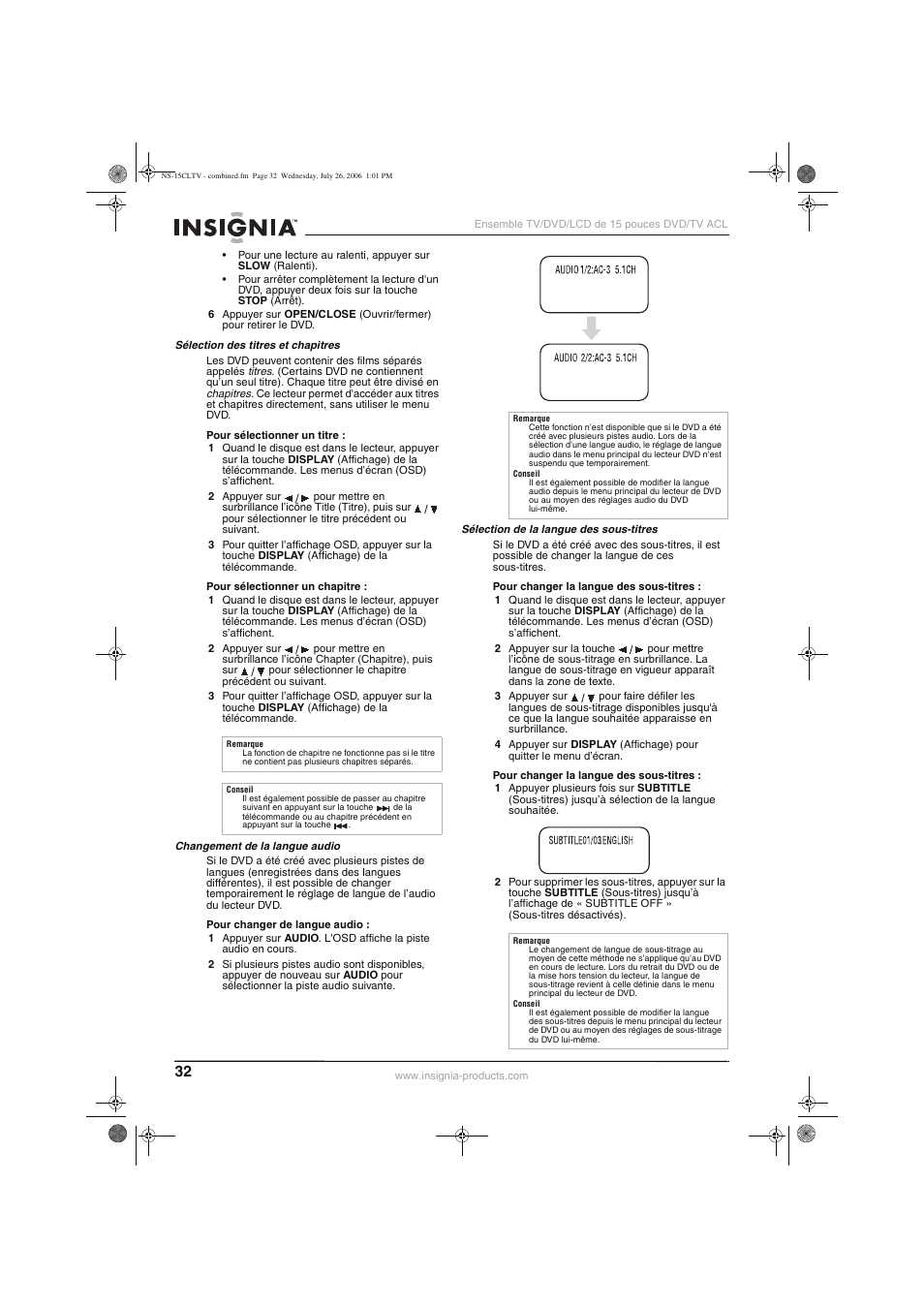 Insignia NS-15cltv User Manual | Page 31 / 69