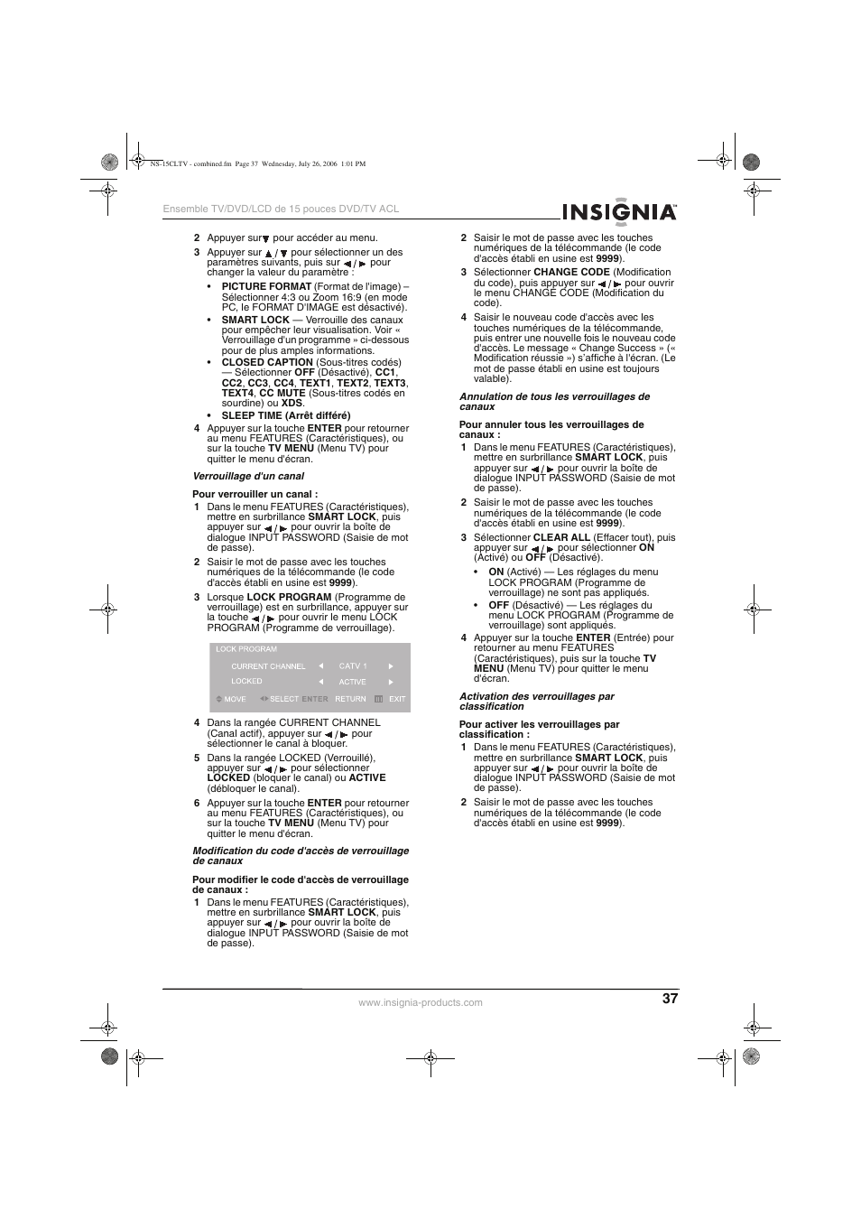 Insignia NS-15cltv User Manual | Page 36 / 69