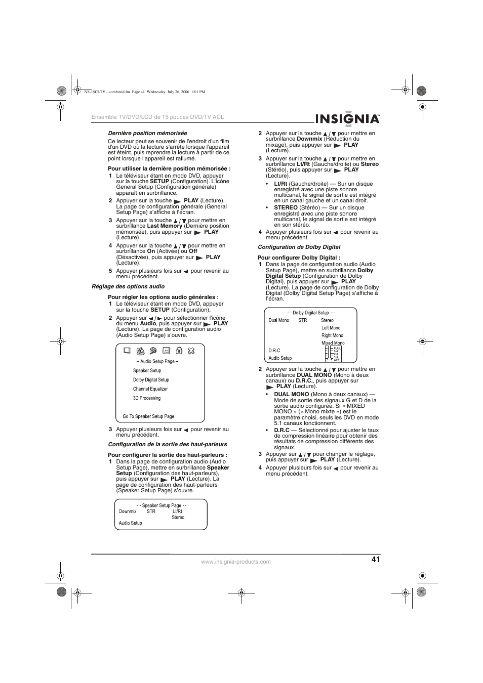 Insignia NS-15cltv User Manual | Page 40 / 69