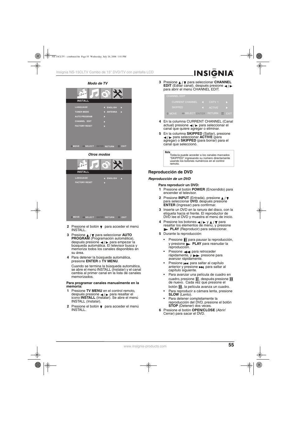 Insignia NS-15cltv User Manual | Page 54 / 69