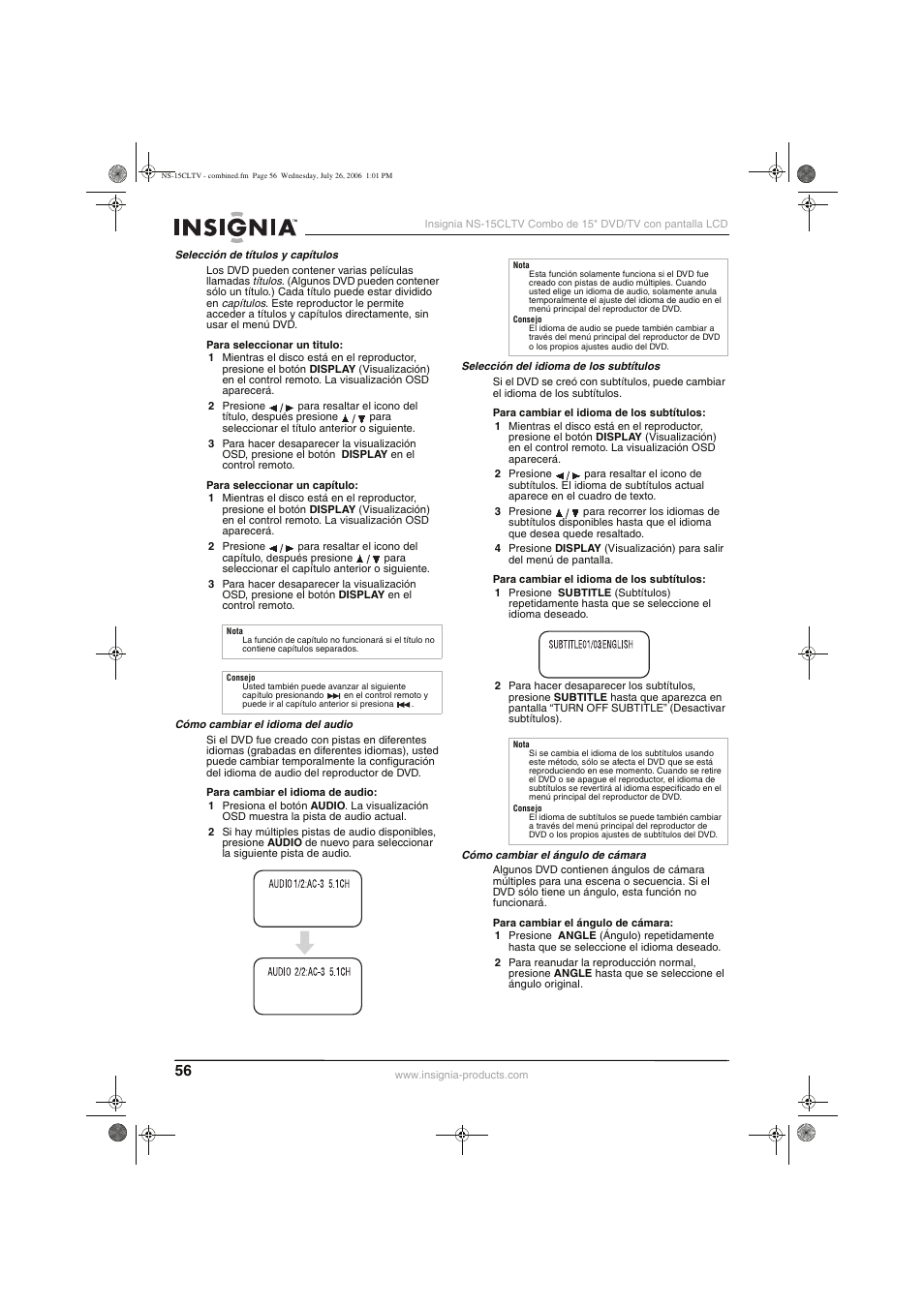 Insignia NS-15cltv User Manual | Page 55 / 69