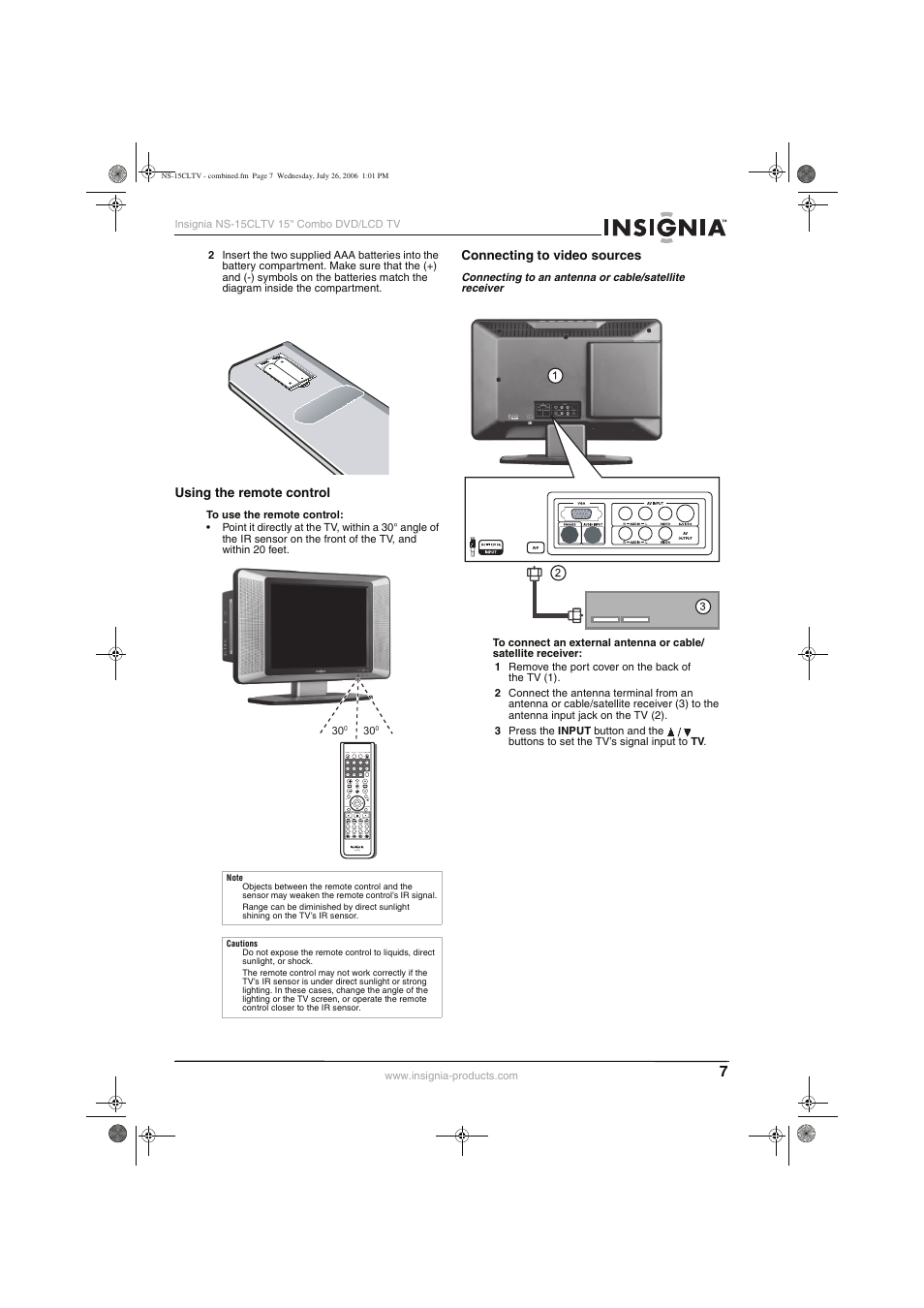 Insignia NS-15cltv User Manual | Page 6 / 69