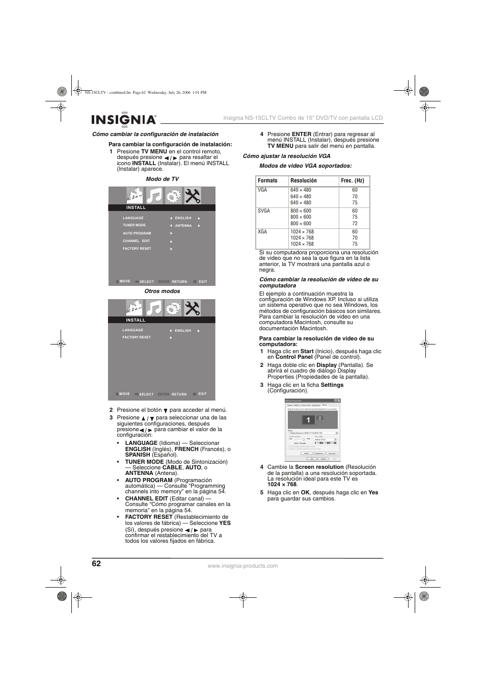 Insignia NS-15cltv User Manual | Page 61 / 69