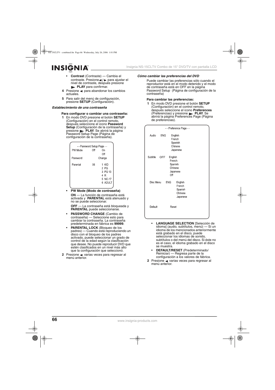 Insignia NS-15cltv User Manual | Page 65 / 69