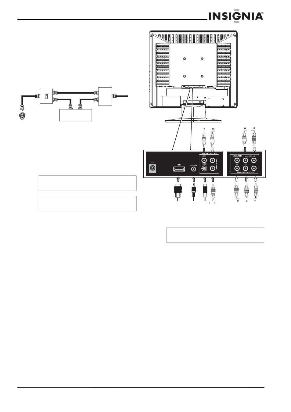 Connecting to an external signal source, To connect an external signal source, Connecting a computer | To connect a computer | Insignia NS-LCD15 User Manual | Page 7 / 50