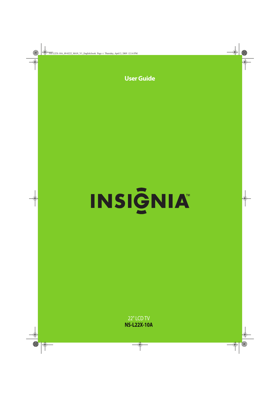 Insignia NS-L22X-10A User Manual | 60 pages