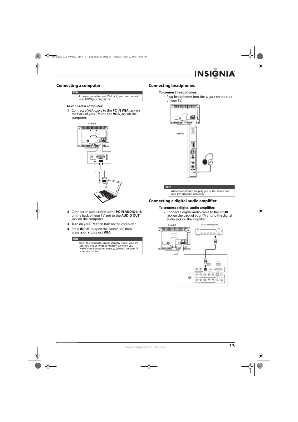 Insignia NS-L22X-10A User Manual | Page 17 / 60