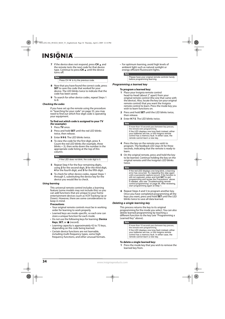 Insignia NS-L22X-10A User Manual | Page 38 / 60