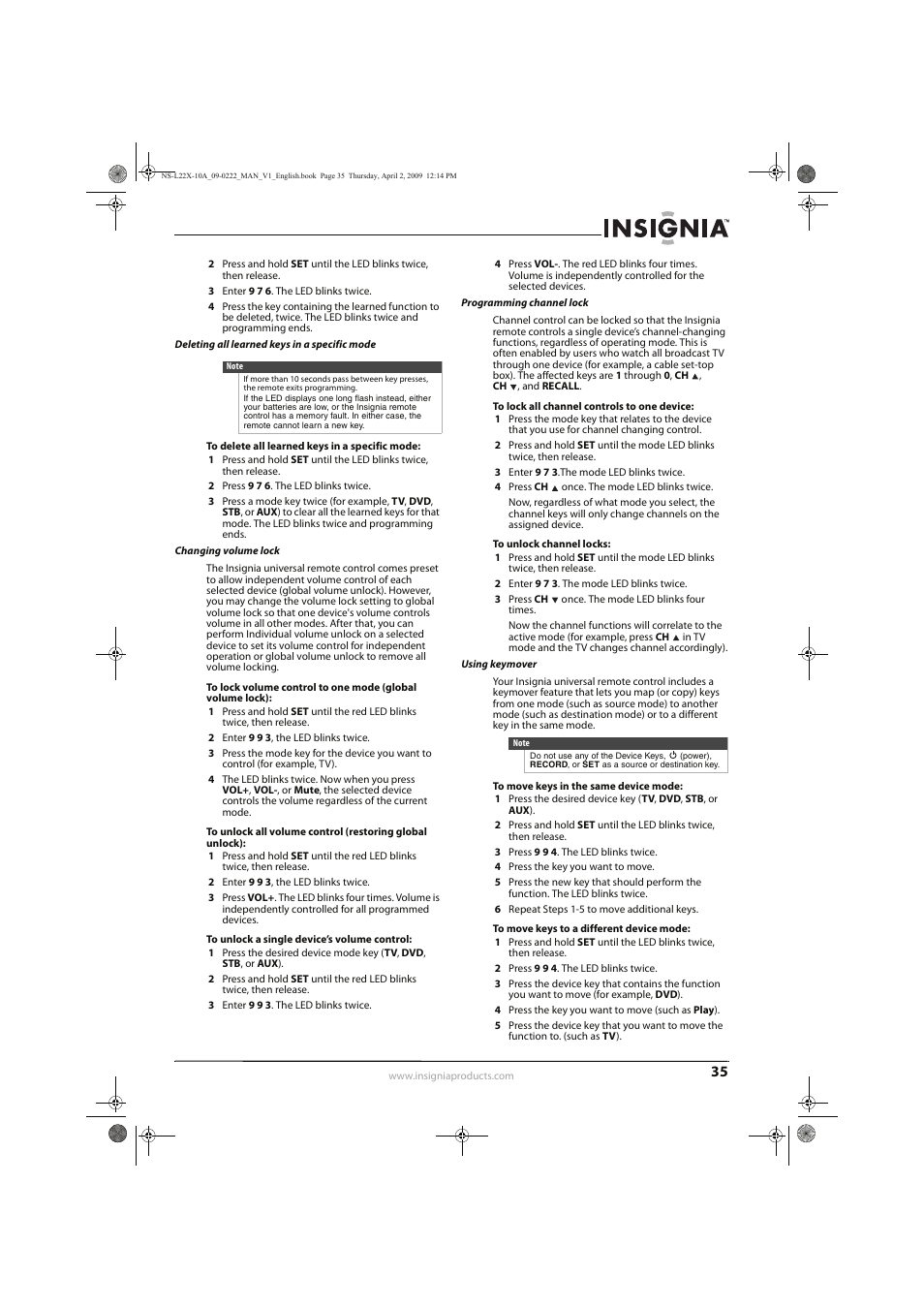 Insignia NS-L22X-10A User Manual | Page 39 / 60
