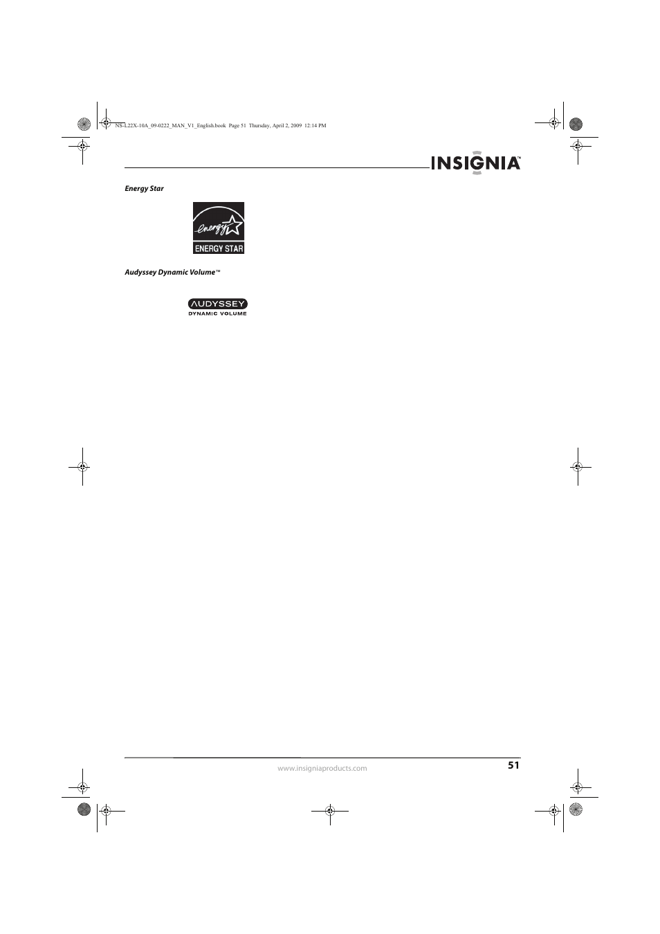 Insignia NS-L22X-10A User Manual | Page 55 / 60