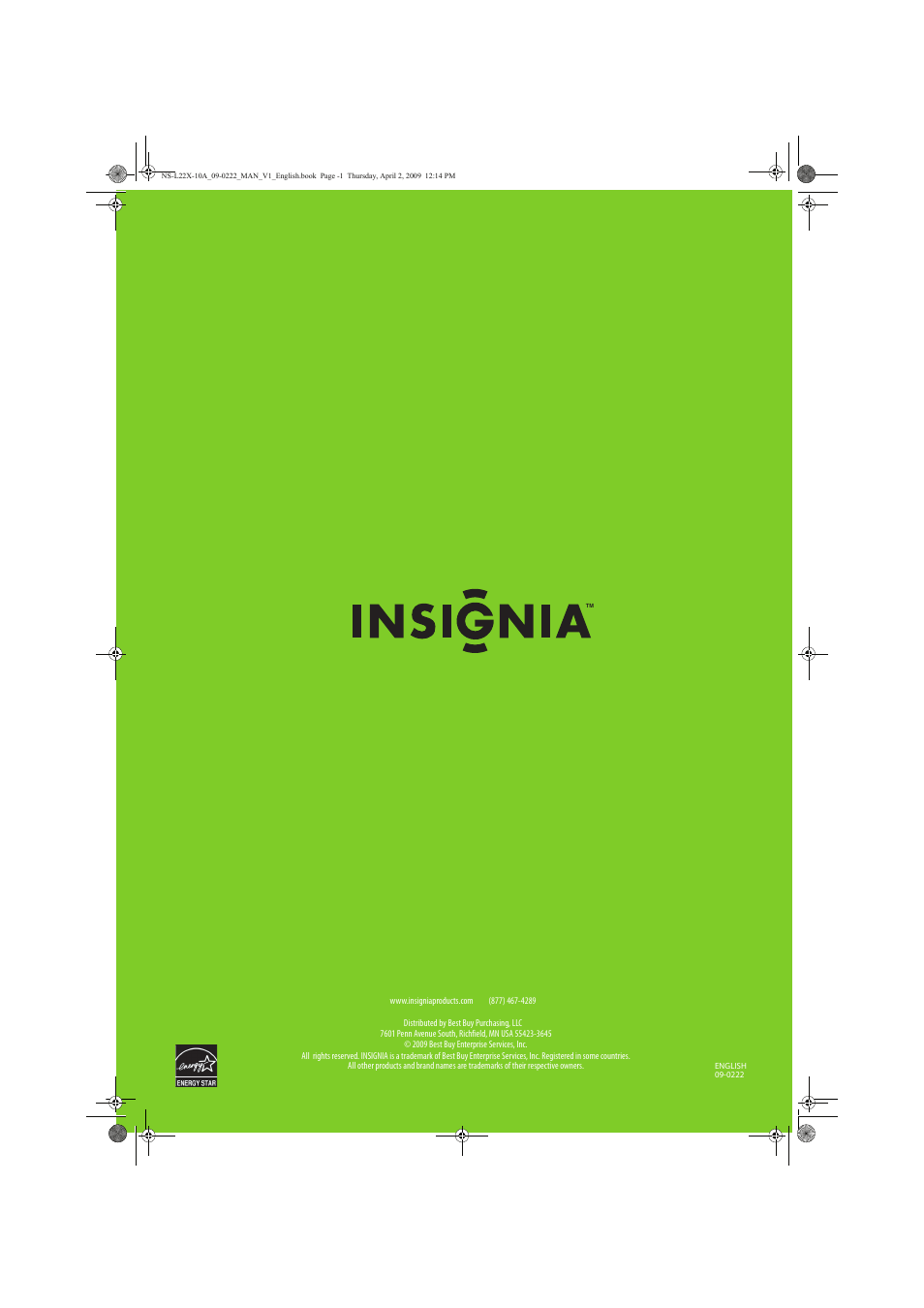 Insignia NS-L22X-10A User Manual | Page 60 / 60