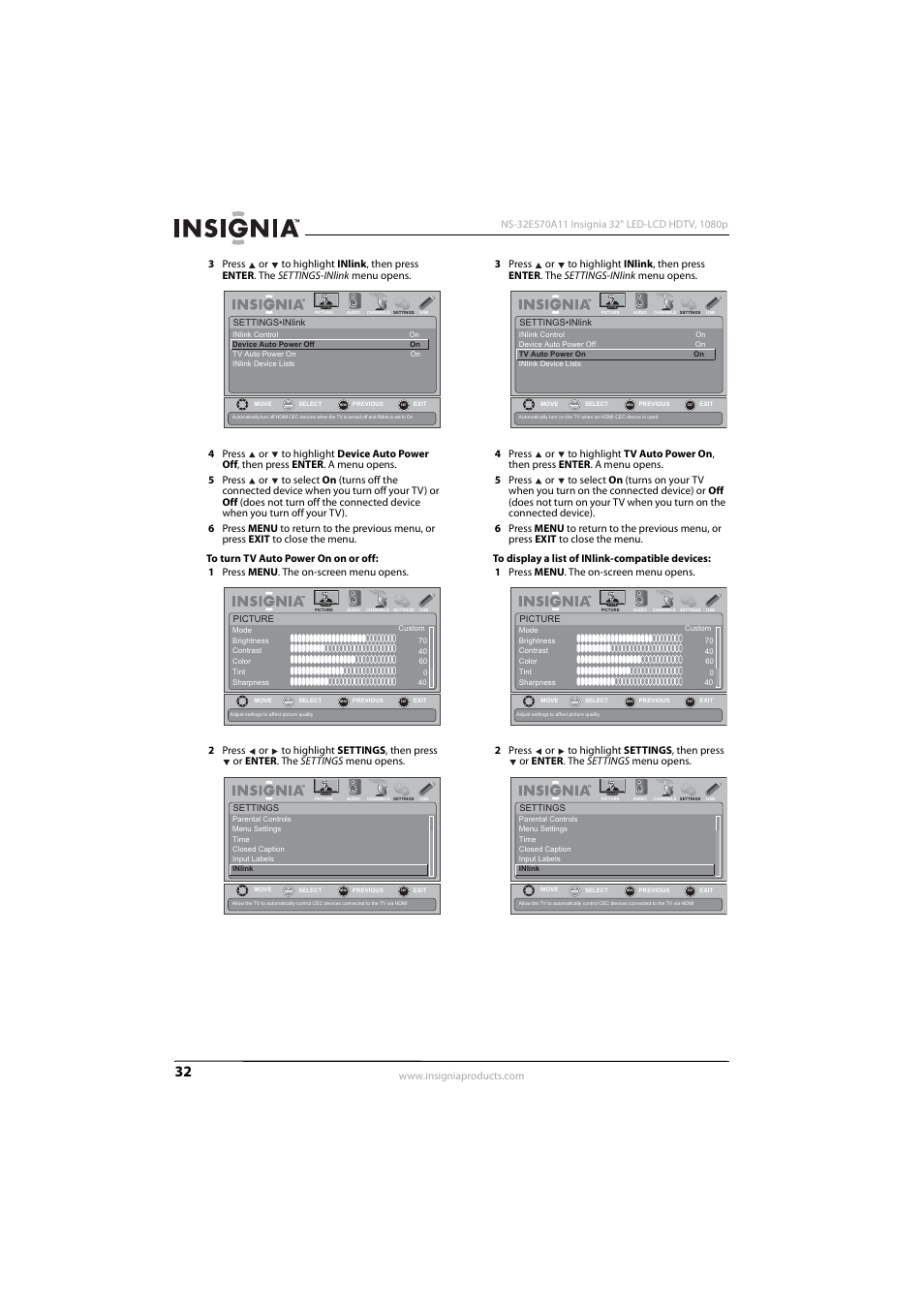 Insignia NS-32E570A11 User Manual | Page 36 / 48