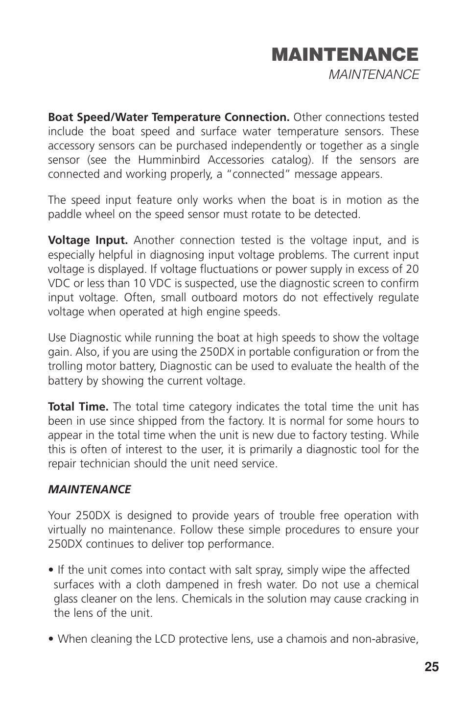 Maintenance | Insignia DUAL BEAM 250DX User Manual | Page 27 / 36