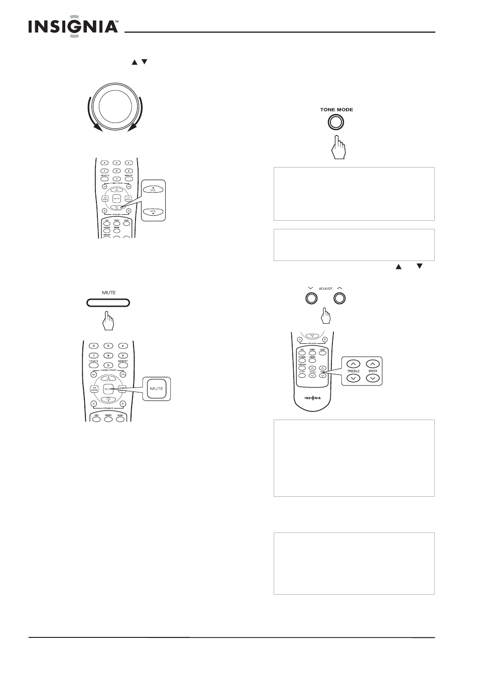 Réglage de la tonalité | Insignia NS-R2000 User Manual | Page 26 / 56