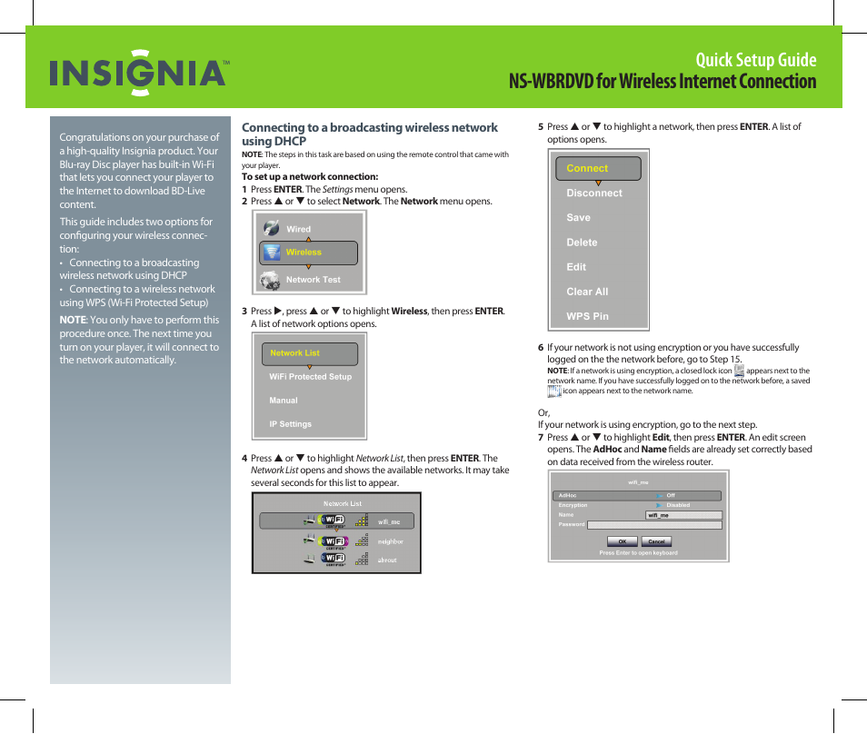 Insignia NS-WBRDVD User Manual | 2 pages