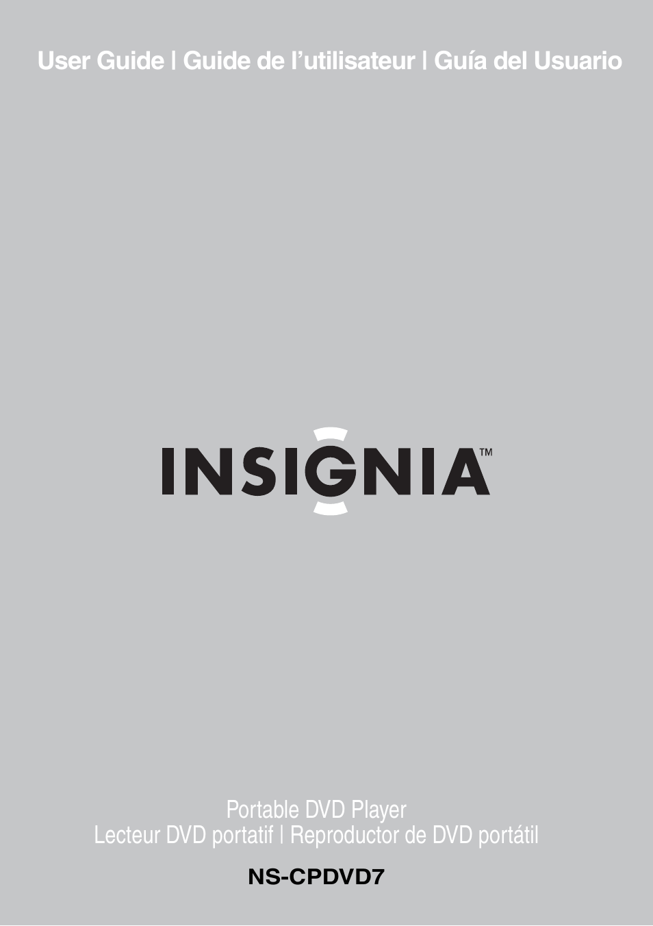 Insignia NS-CPDVD7 User Manual | 96 pages