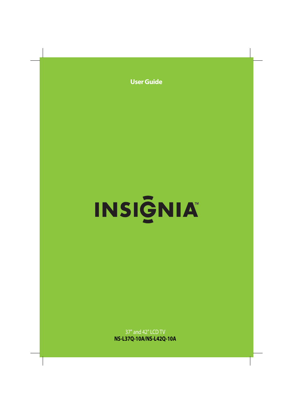 Insignia NS-L42Q-10A User Manual | 60 pages