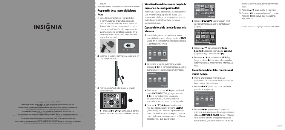 Preparación de su marco digital para fotos | Insignia NS-DPF8WW-09 User Manual | Page 2 / 2