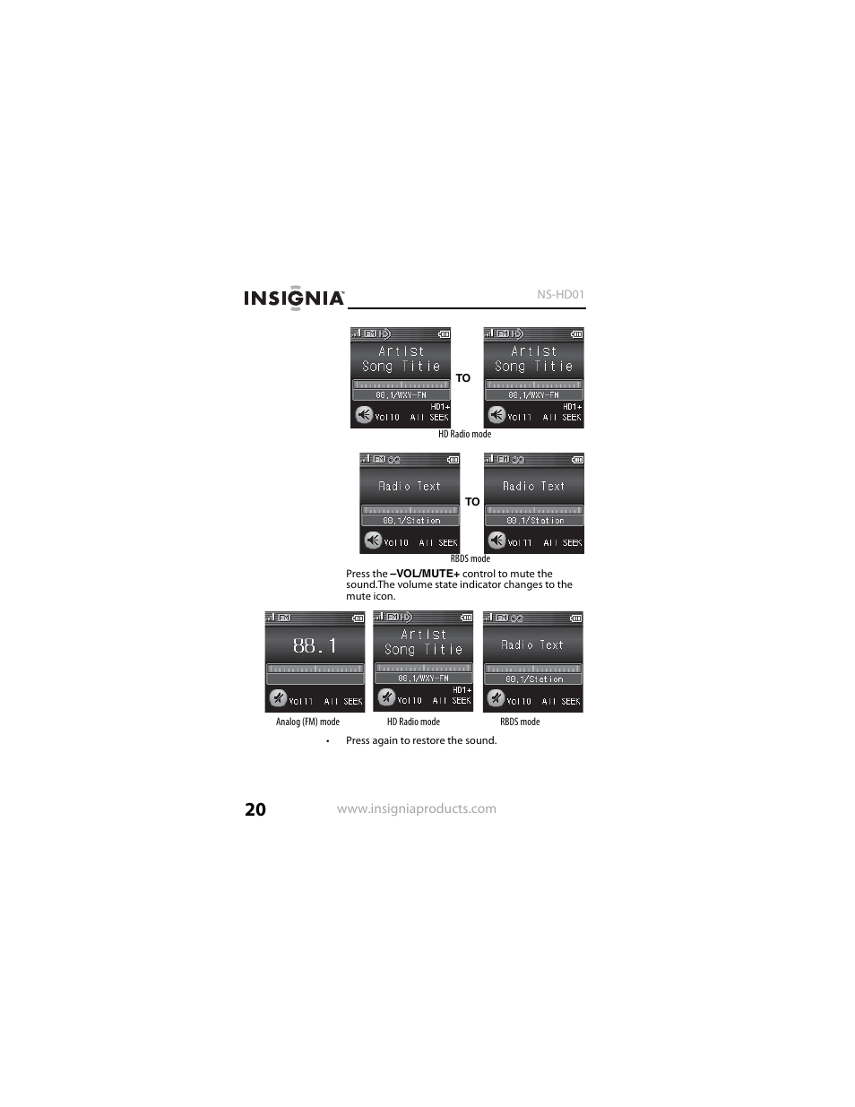 Insignia NS-HD01 User Manual | Page 20 / 44