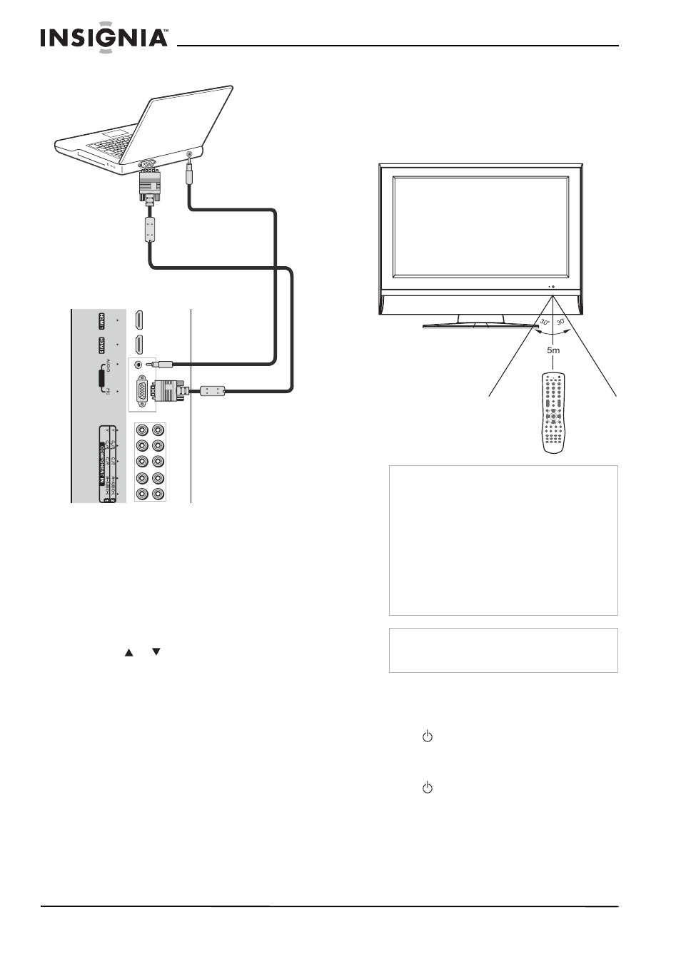 Connecting a computer, Using your television, Using the remote control | Turning the television on and off, Viewing the menus and displays | Insignia NS-LCD37 User Manual | Page 12 / 100