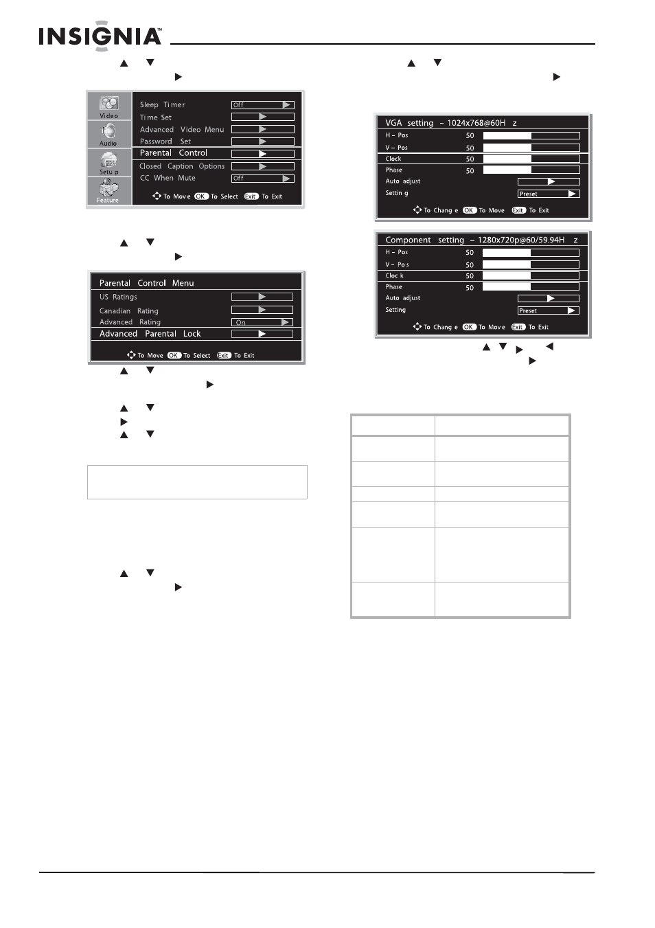 Setting up for vga(pc) mode/component mode, Maintaining, About temperature | Insignia NS-LCD37 User Manual | Page 22 / 100