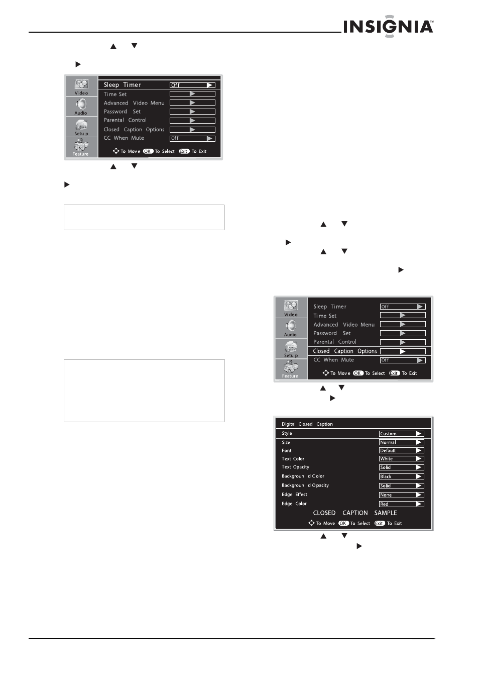 Visualisation des sous-titres codés, Sous-titres codés avec une transmission analogique, Sous-titres codés avec une transmission numérique | Insignia NS-LCD37 User Manual | Page 51 / 100
