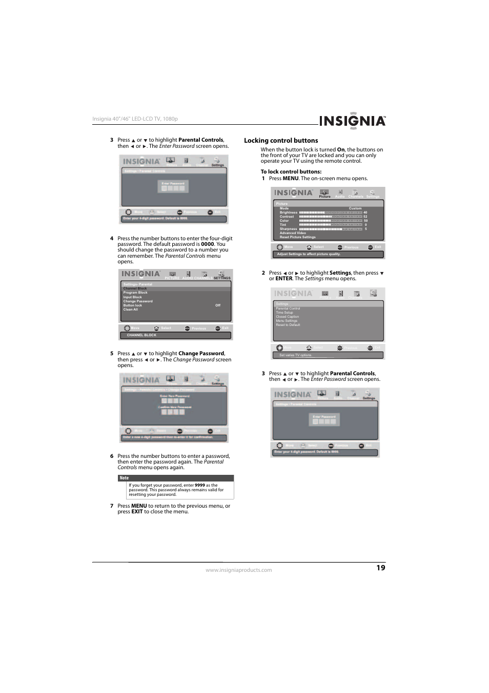 Locking control buttons | Insignia NS-40E560A11 User Manual | Page 23 / 40