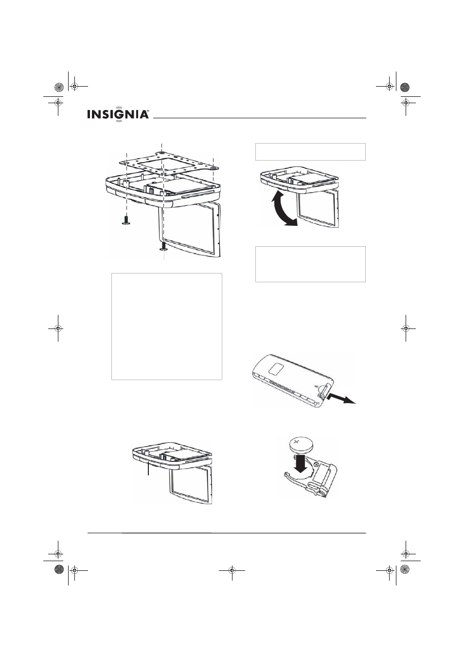 Fonctionnement du lecteur de dvd, Ouverture et fermeture du lecteur de dvd, Pour ouvrir et fermer l’appareil | Utilisation de la télécommande, Installation de la pile de la télécommande, Pour installer la pile | Insignia NS-M10OHD User Manual | Page 18 / 38