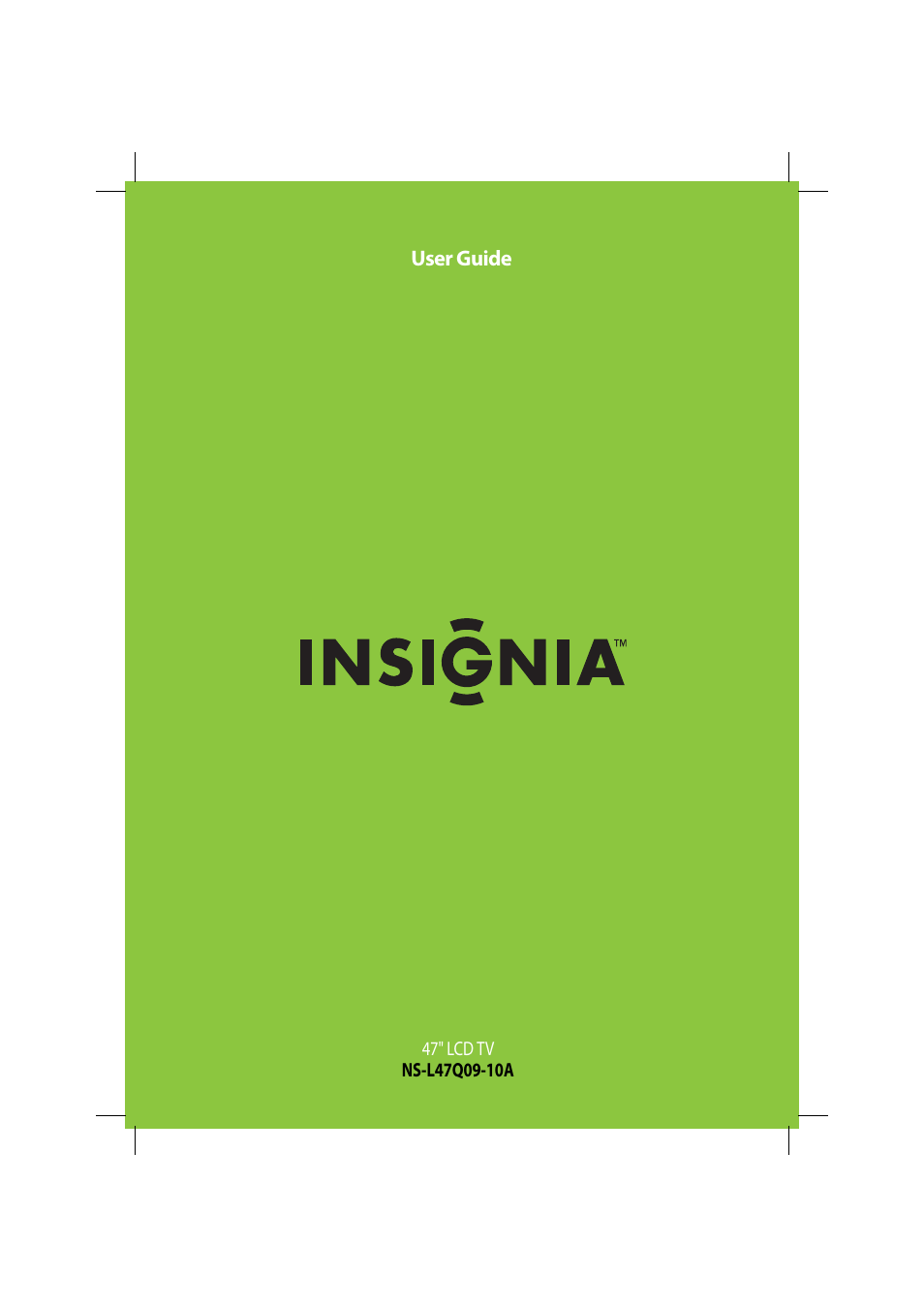 Insignia NS-L47Q09-10A User Manual | 40 pages