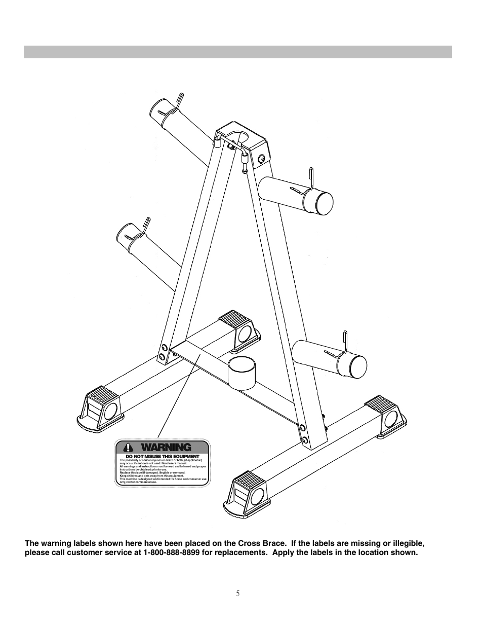 Warning label placement | Impex SAG-44.1 User Manual | Page 6 / 10