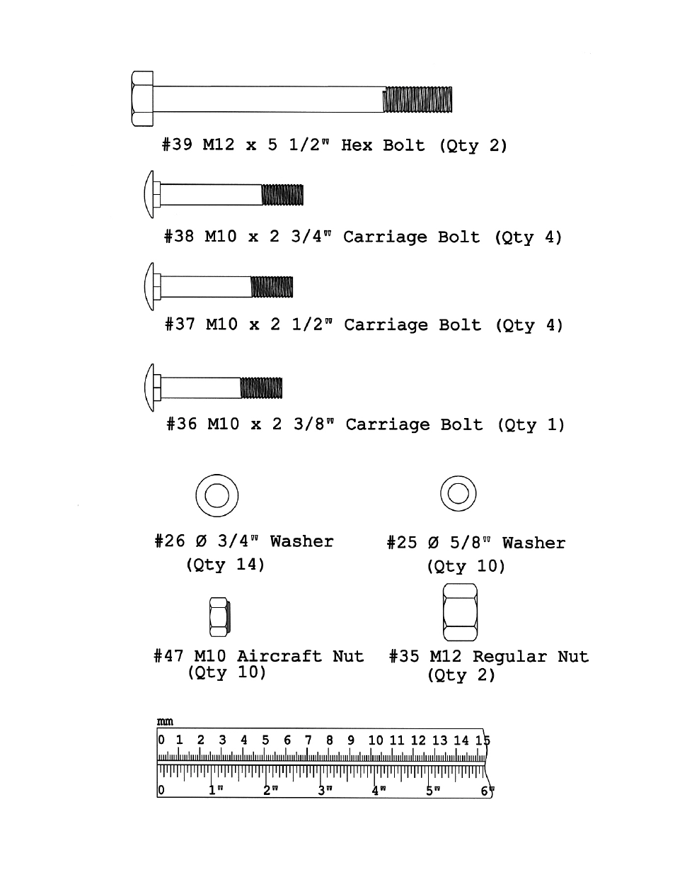 Hardware pack | Impex TSA-5682 User Manual | Page 5 / 14