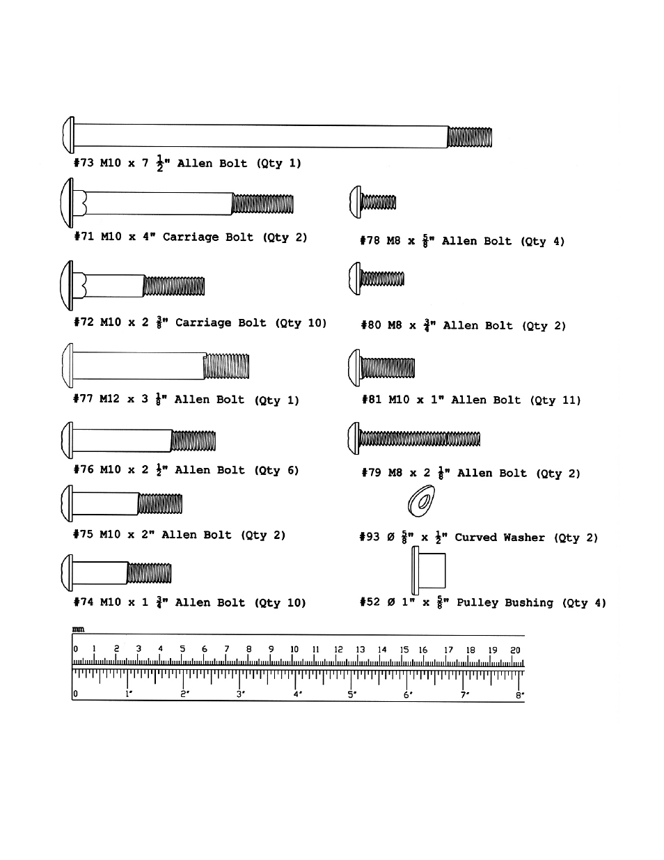 Hardware pack | Impex MWM-1840 User Manual | Page 5 / 29