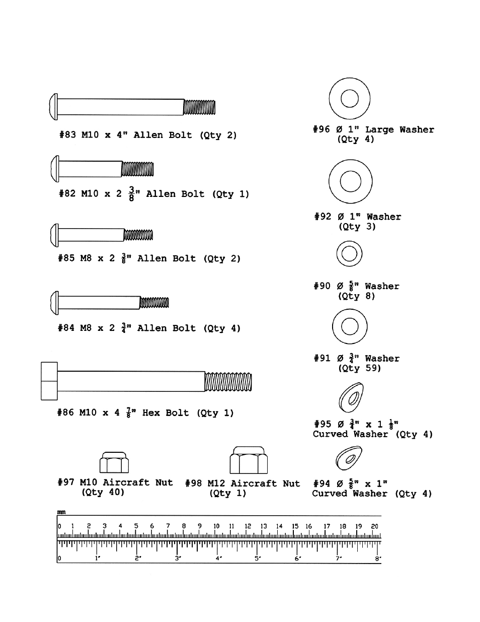 Hardware pack | Impex MWM-1840 User Manual | Page 6 / 29