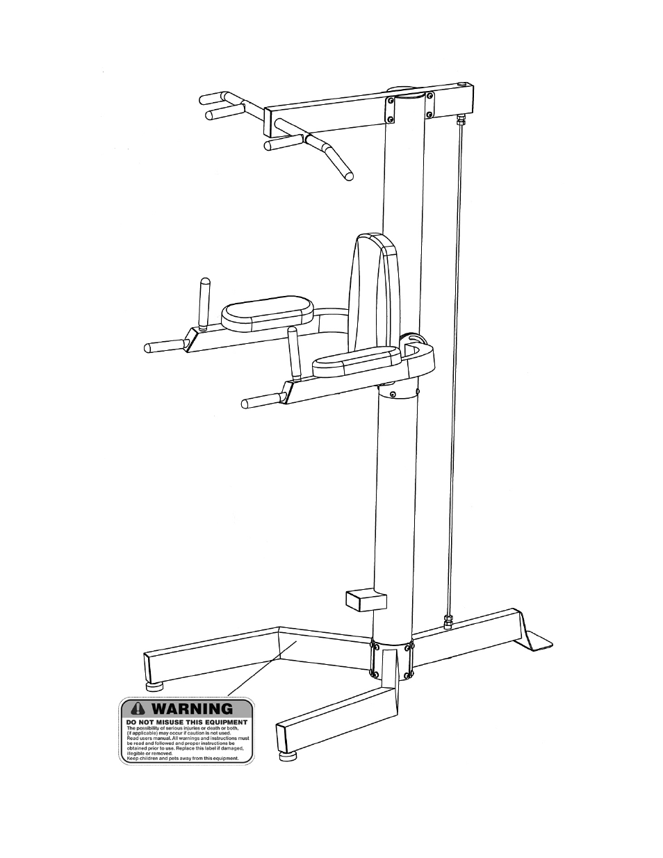 Warning label placement | Impex TC-6000 User Manual | Page 4 / 12