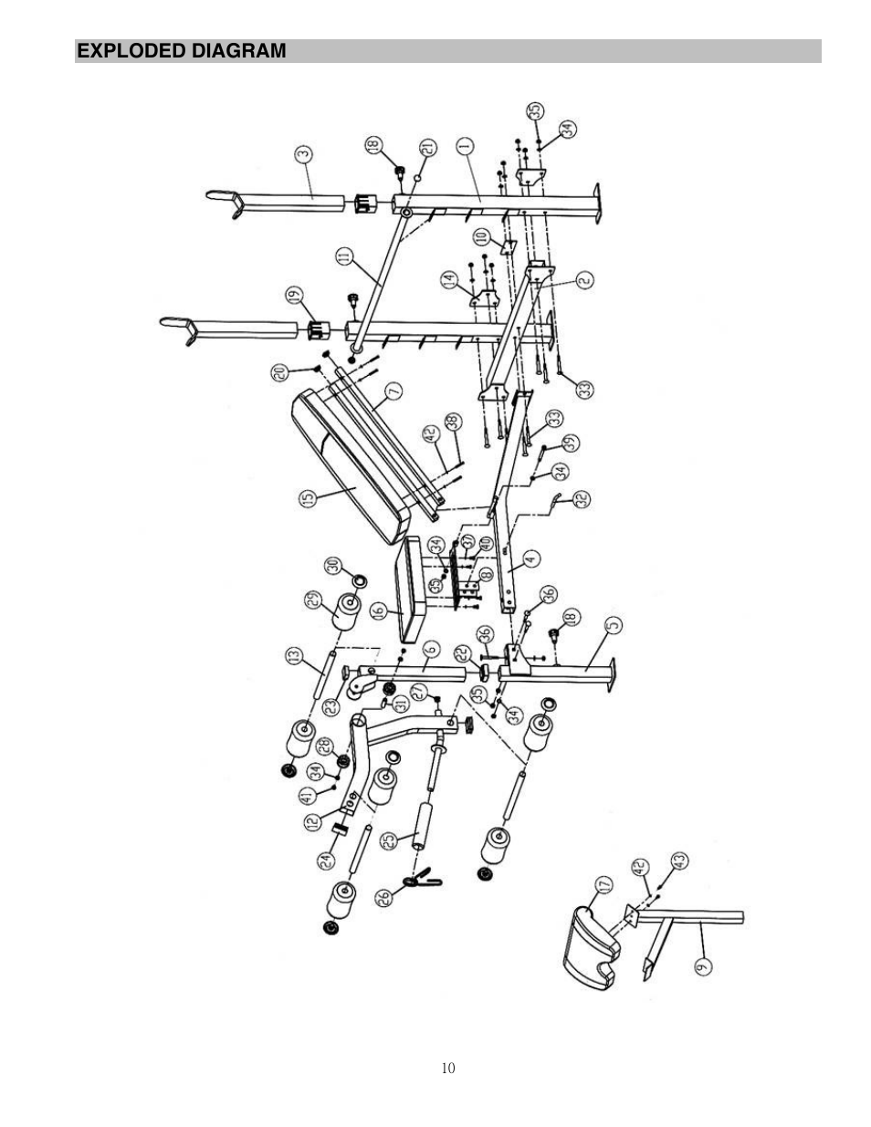 Exploded diagram | Impex MWB-715N User Manual | Page 11 / 12