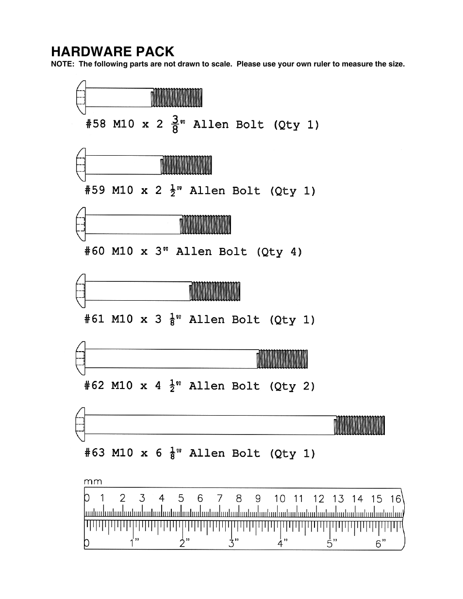 Hardware pack | Impex MD-823 User Manual | Page 5 / 15