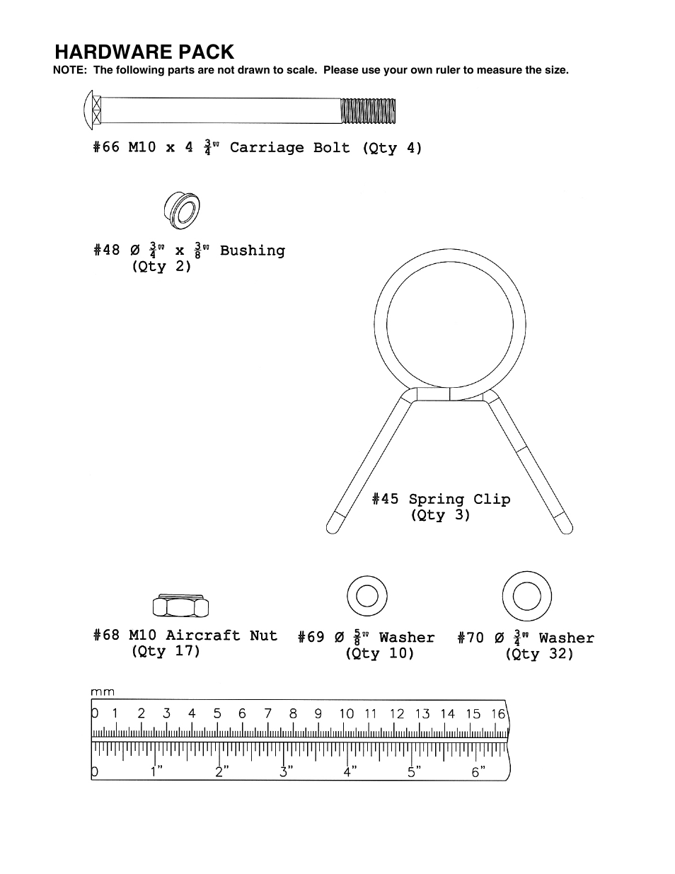 Hardware pack | Impex MD-823 User Manual | Page 7 / 15