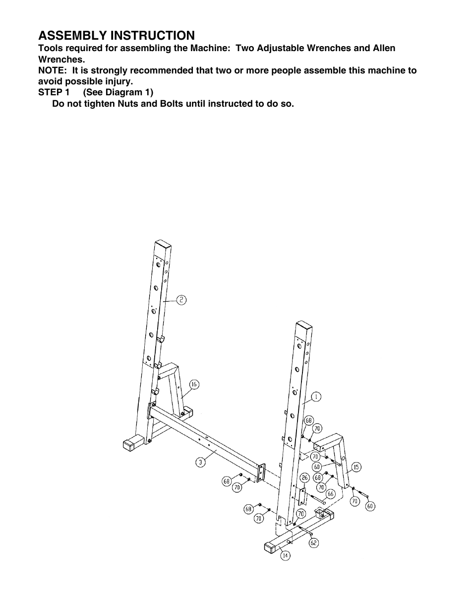 Assembly instruction, Diagram 1 | Impex MD-823 User Manual | Page 8 / 15