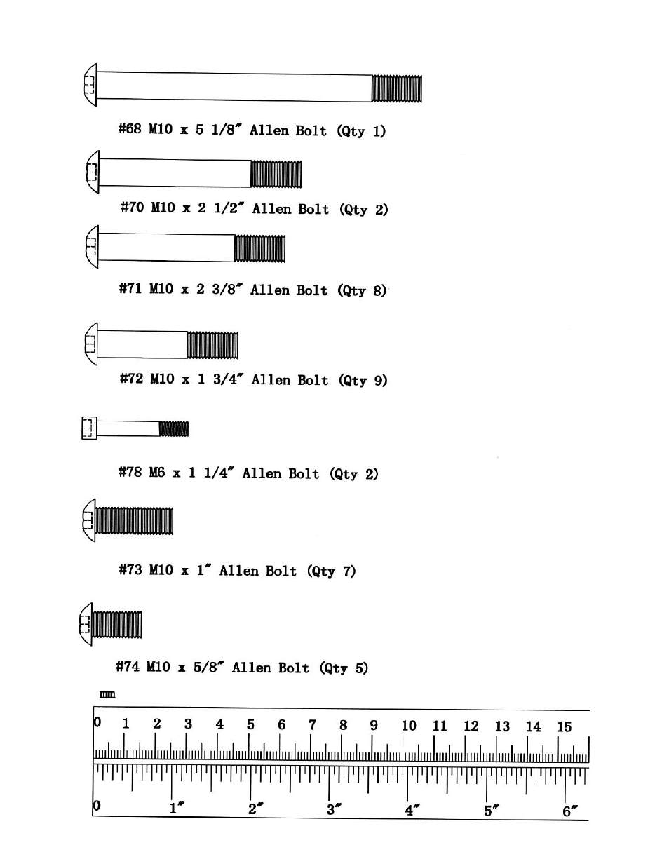 Hardware pack | Impex WM-1505 User Manual | Page 6 / 22