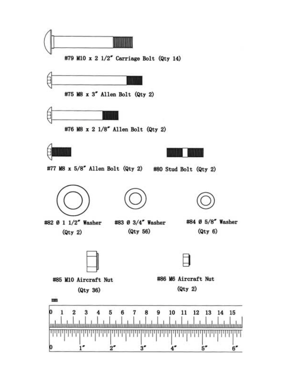 Hardware pack | Impex WM-1505 User Manual | Page 7 / 22