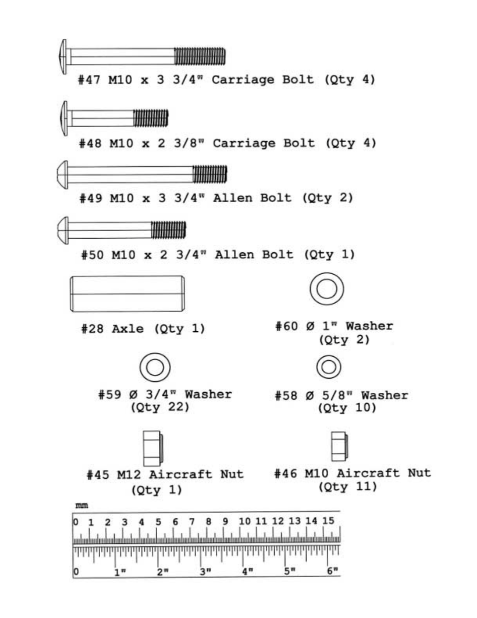 Hardware pack | Impex TSA-5762 User Manual | Page 6 / 14