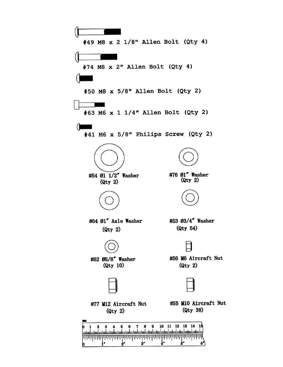 Hardware pack | Impex CG 1400 User Manual | Page 5 / 24