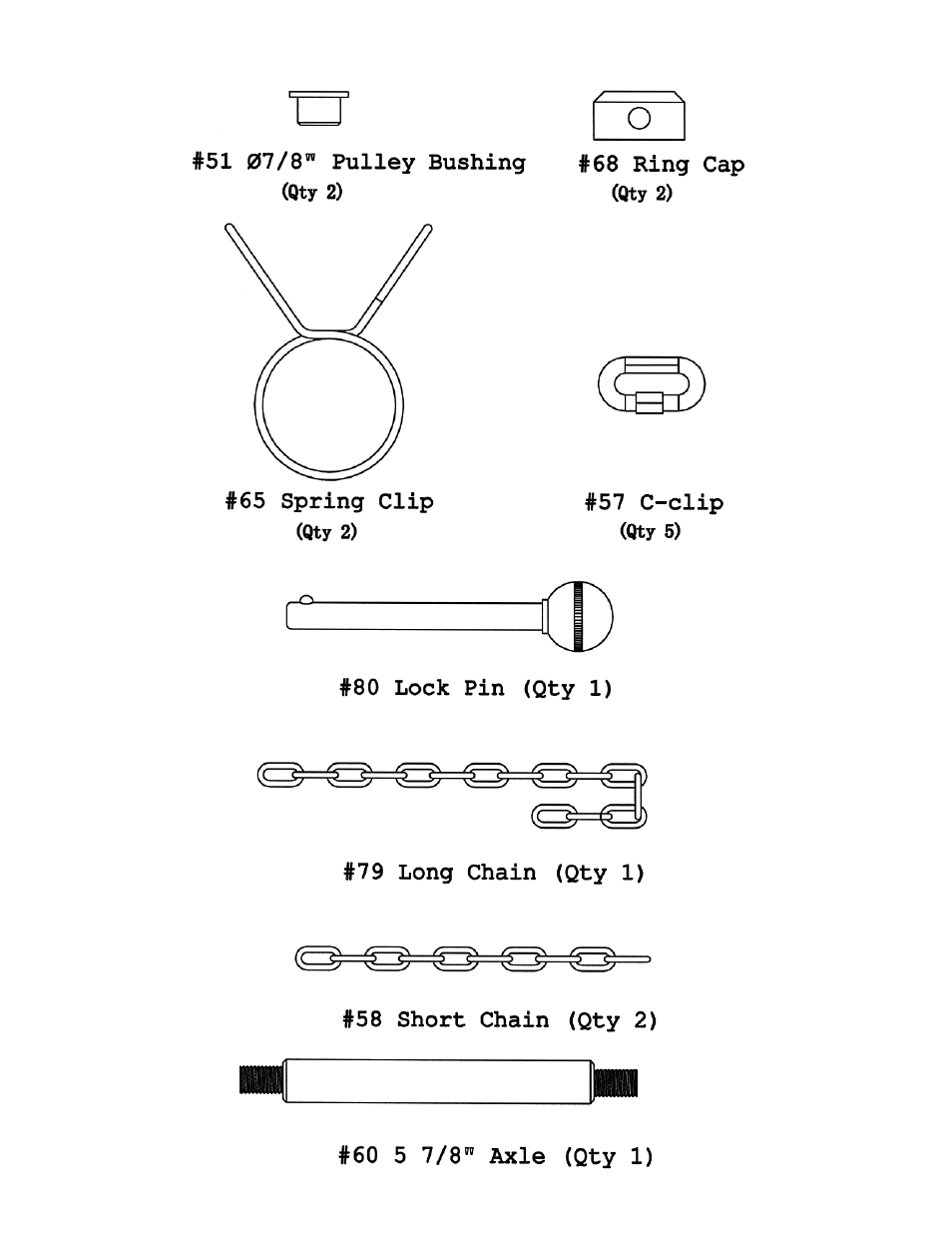 Hardware pack | Impex CG 1400 User Manual | Page 6 / 24