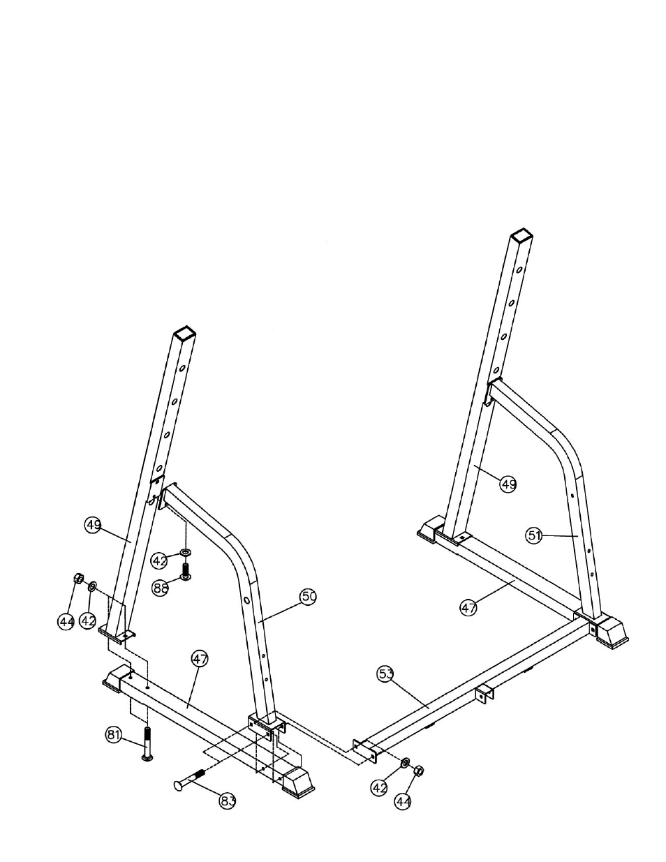 Securely tighten all nuts and bolts, Diagram 6 | Impex AX-PWR7 User Manual | Page 11 / 21