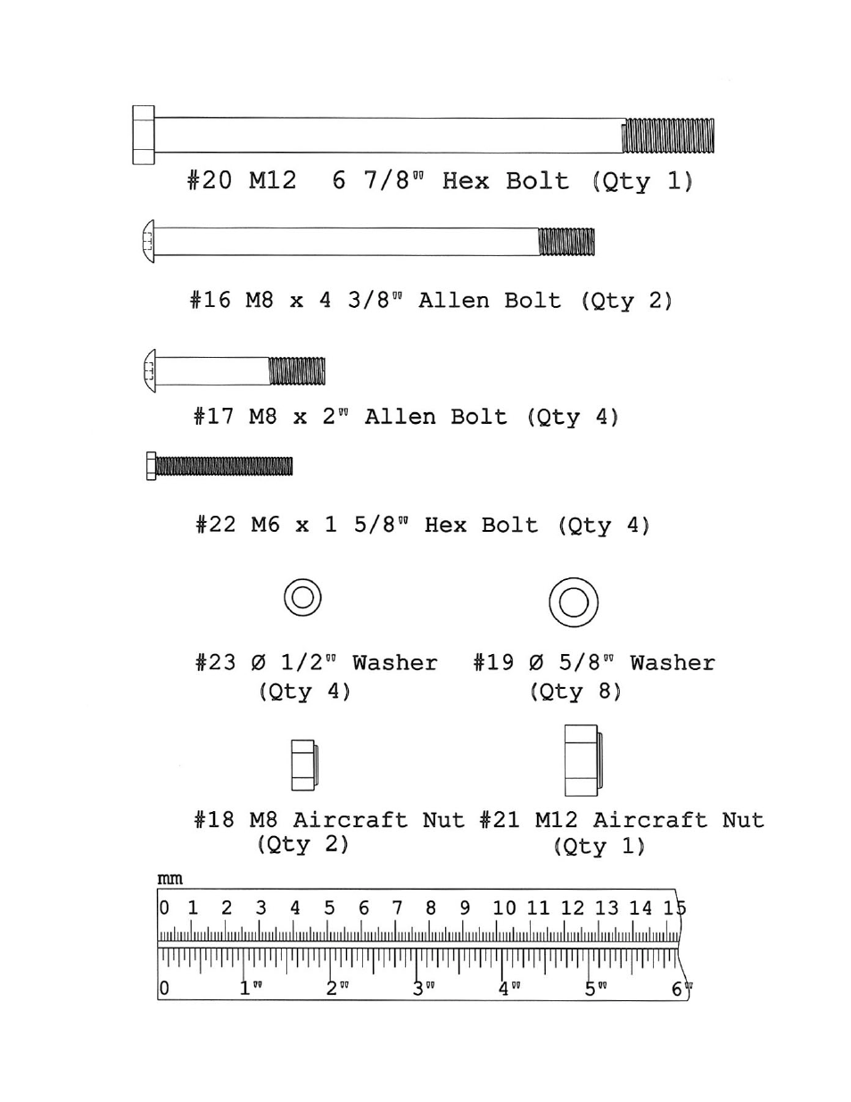 Hardware pack | Impex TSA-410 User Manual | Page 5 / 10