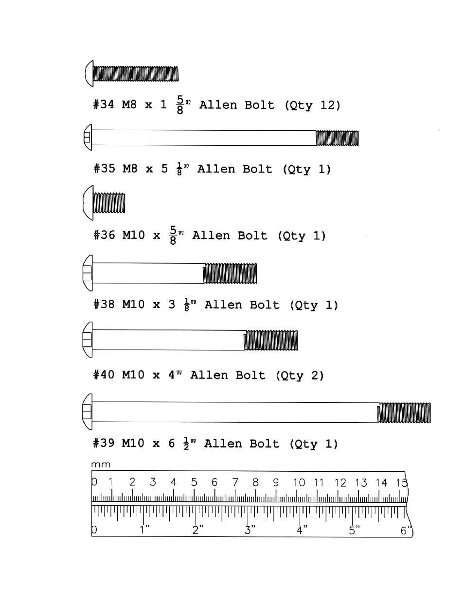 Bench hardware pack | Impex MSS-1280 User Manual | Page 18 / 27