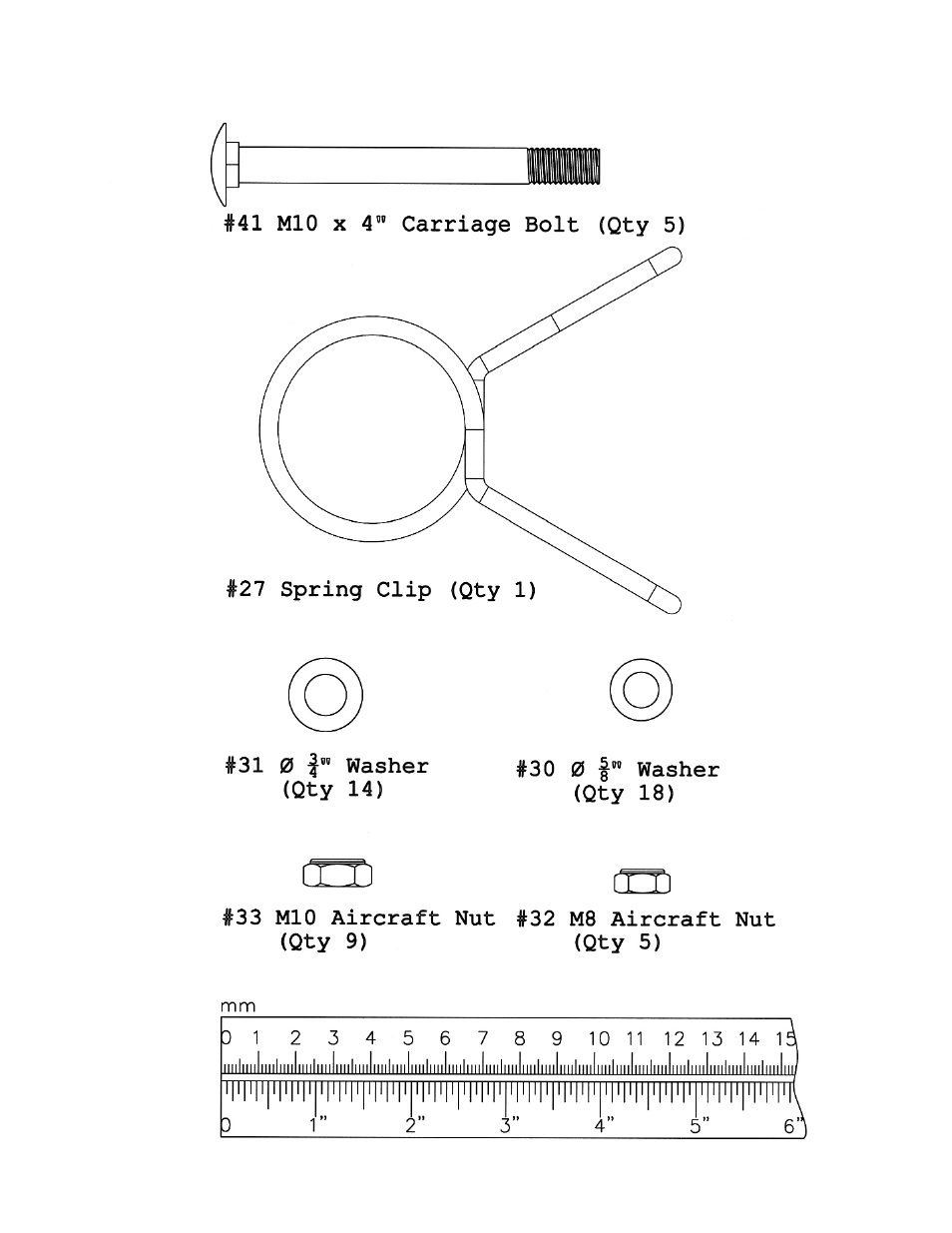 Bench hardware pack | Impex MSS-1280 User Manual | Page 19 / 27