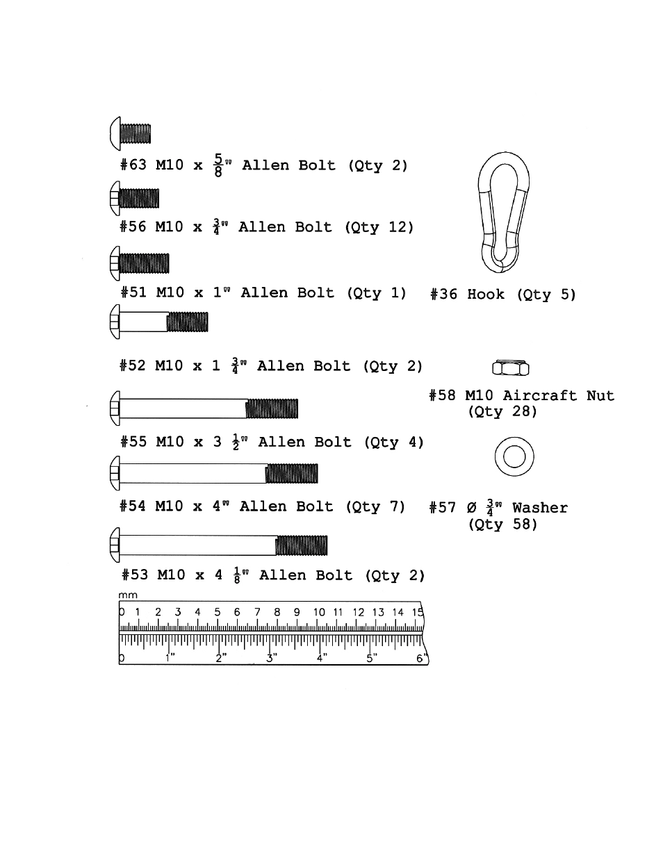 Smith machine hardware pack | Impex MSS-1280 User Manual | Page 5 / 27